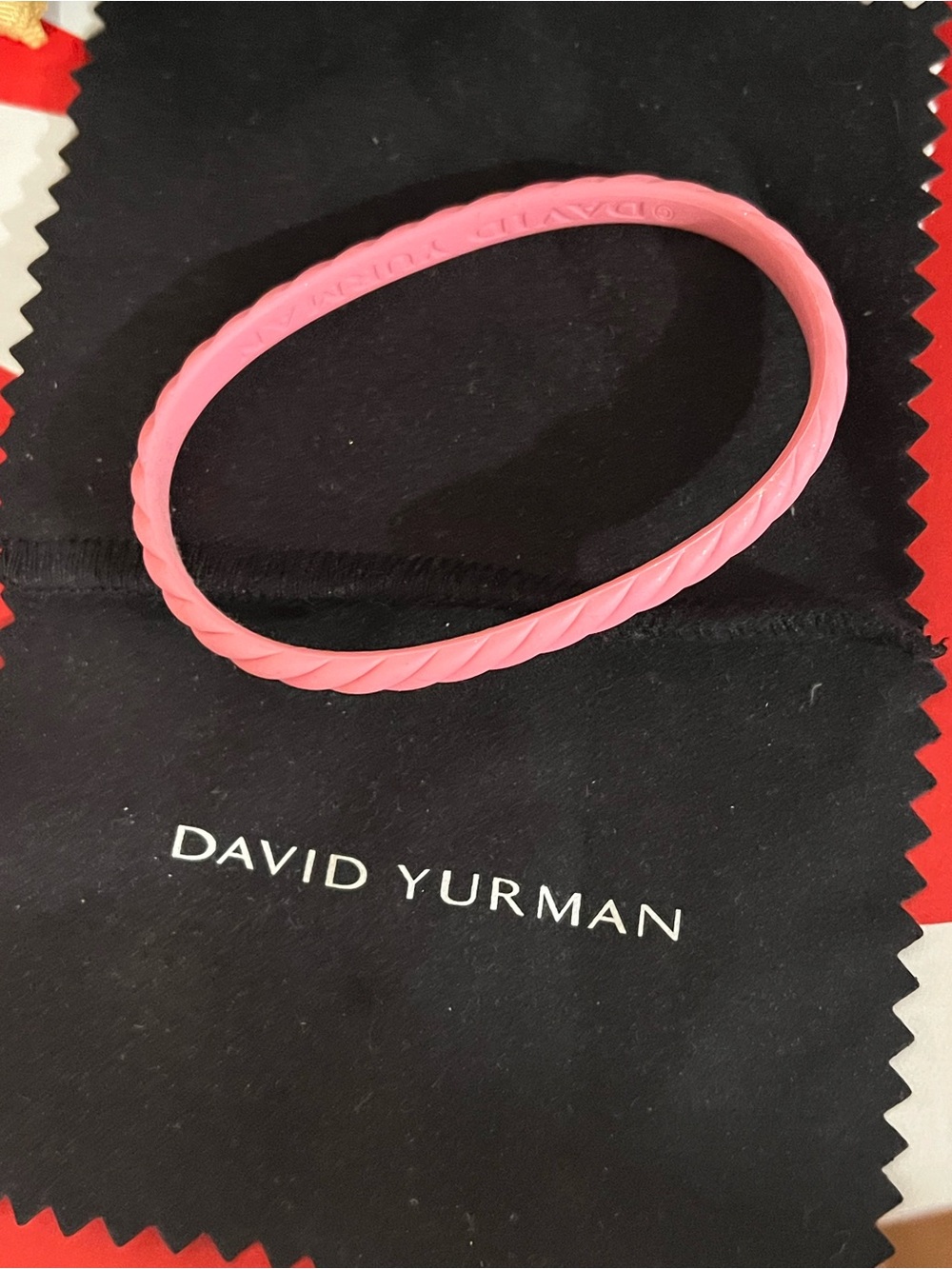 David Yurman Pink Rubber Cable Bracelet | Breast Cancer Awareness Edition - Picture 5 of 6